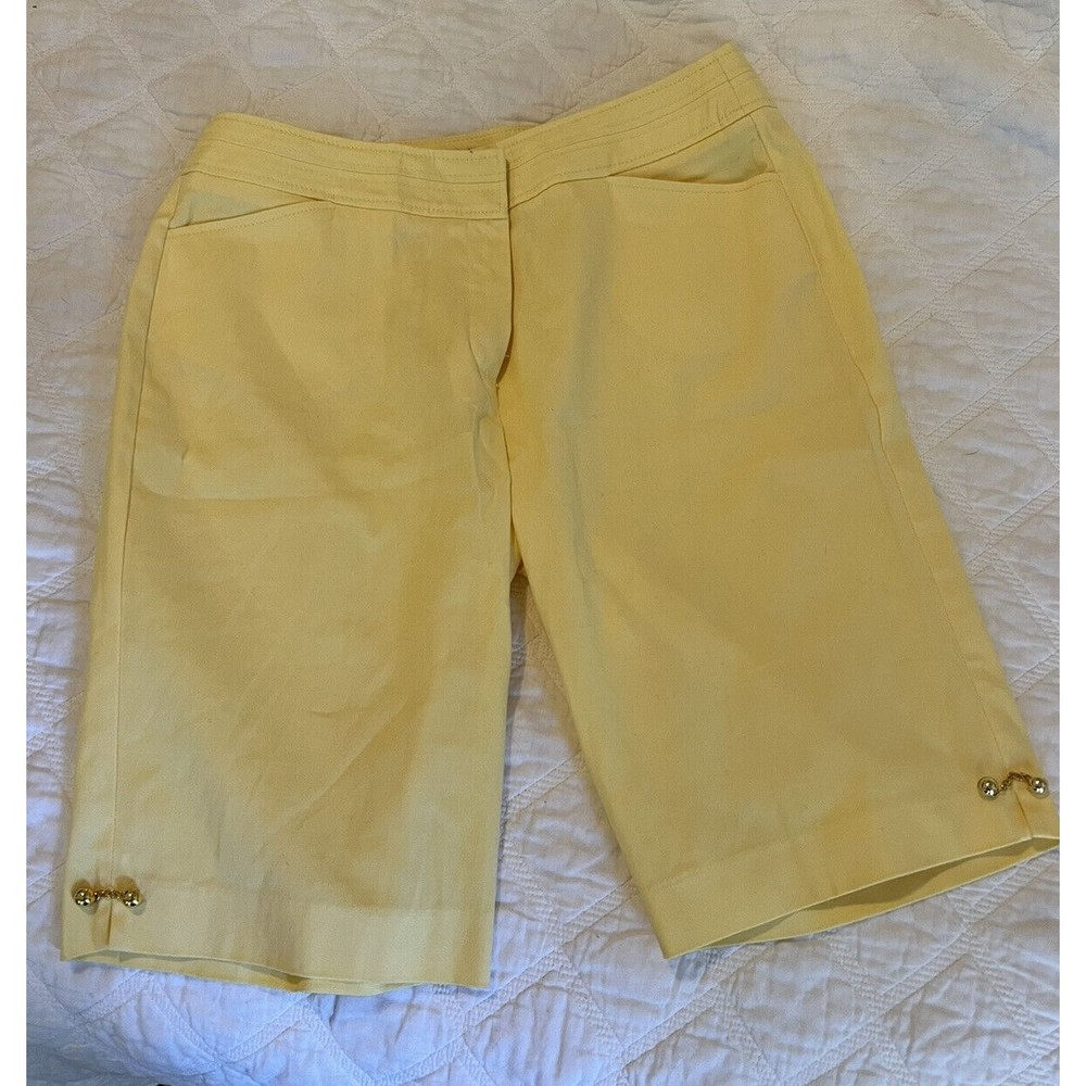 Larry Levine bermuda Walking shorts, 12, L with gold detail